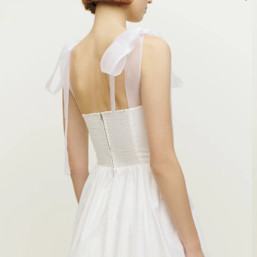 Reformation White Mini Enza Dress - Picture 3 of 5
